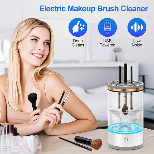 Máquina limpiadora de brochas de maquillaje